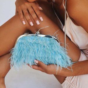 8 Other Reasons - Roaring 20’s White Feather Bag Brand New